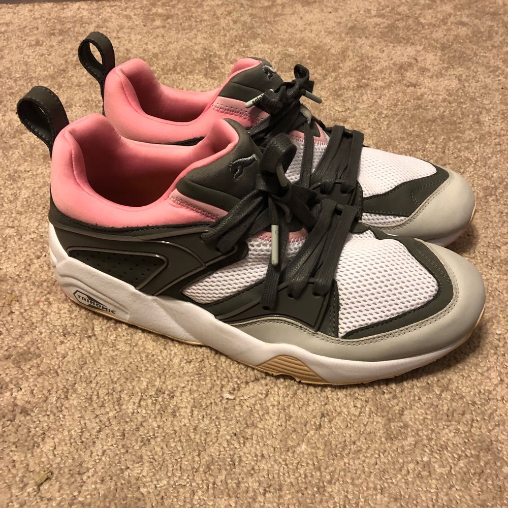 New Puma Mens Gray Pink Blaze Of Glory Solebox 8.5